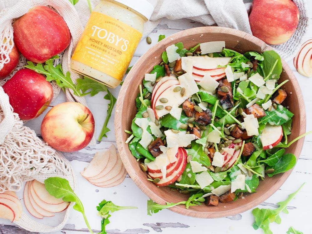 How to make Apple Autumn Salad with Honey Mustard Dressing