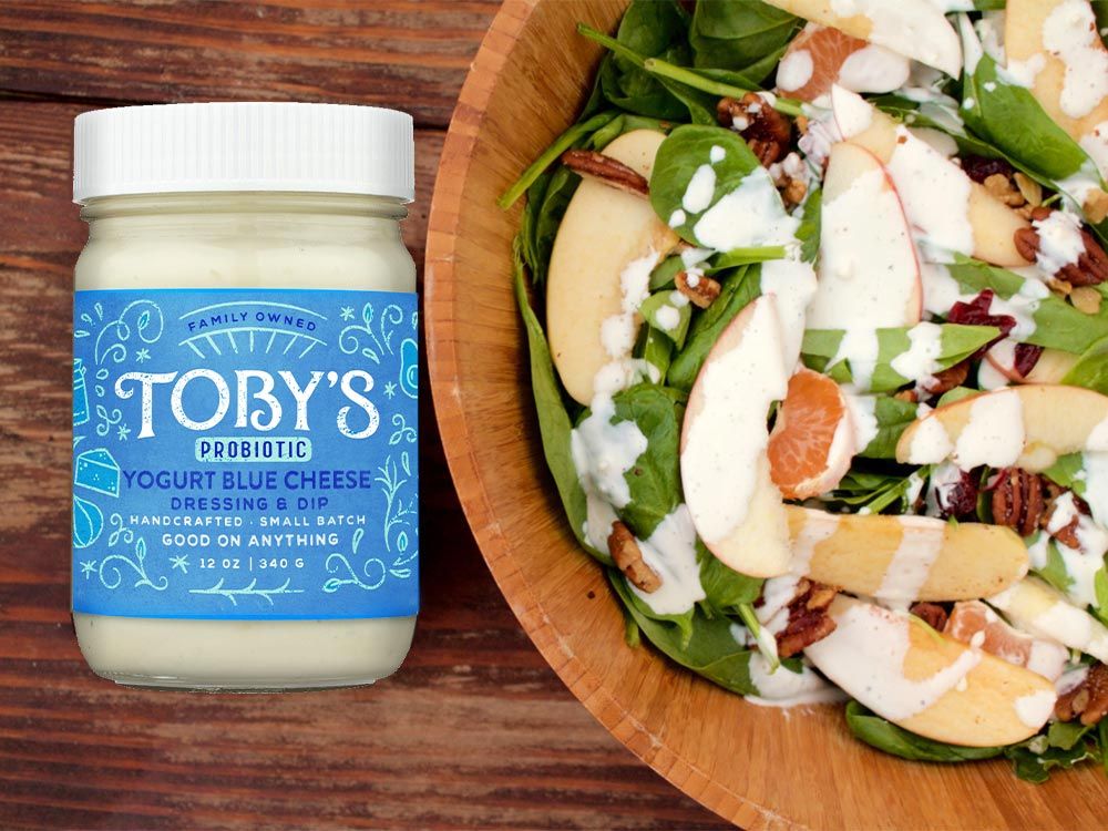 Winter Lite Blue Salad with Toby's Lite Blue Cheese Dressing
