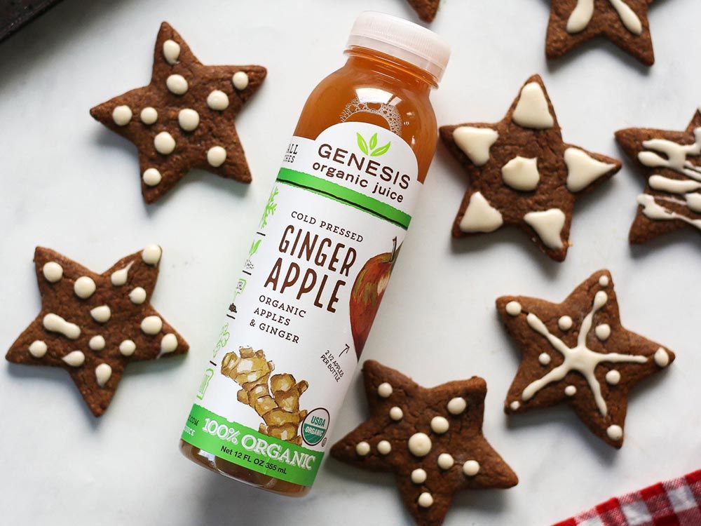 Gingerbread Cookies with Ginger Apple Glaze