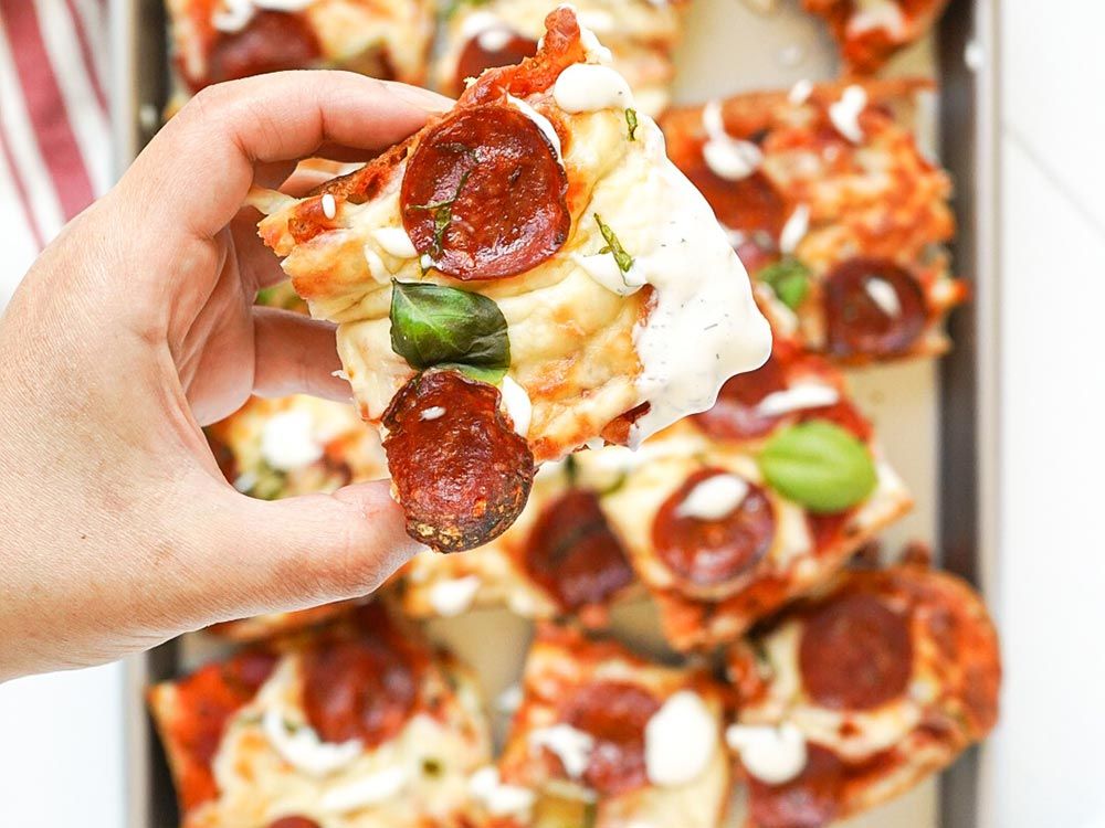 French Bread Pizza with Jalapeño Ranch
