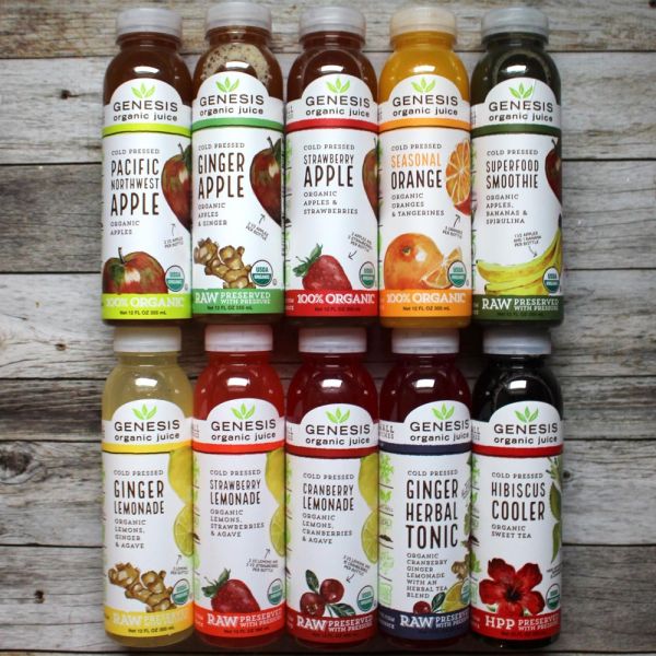 Genesis Organic Juice family of products