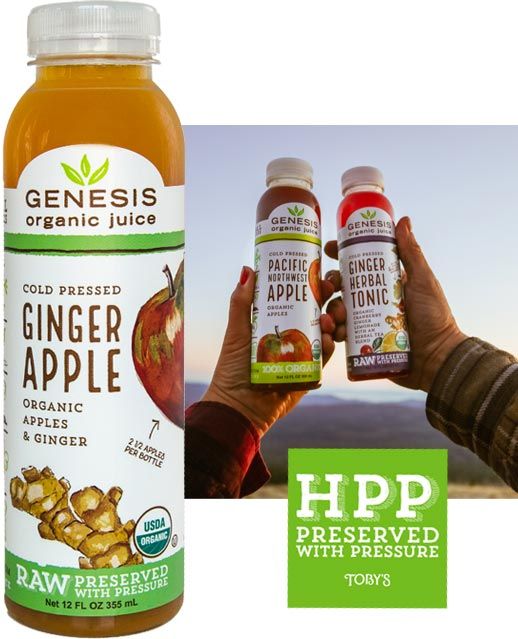 Genesis Organic Juice - cold pressed, raw, preserved with pressure