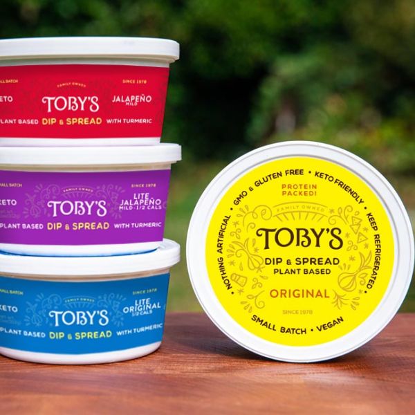 Toby's plant based dips and spreads